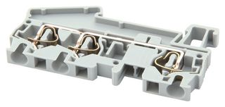 PHOENIX CONTACT 3031393 DIN Rail Mount Terminal Block, 3 Positions, 28 AWG, 10 AWG, 6 mm², Clamp, 32 A