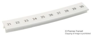 PHOENIX CONTACT ZB 6,LGS:FORTL.ZAHLEN 21-30 Terminal Block Marker, Zack Marker Strip, Phoenix Contact Modular Terminal Blocks, 21-30, 6.2 mm