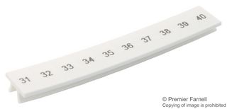 PHOENIX CONTACT ZB 6,LGS:FORTL.ZAHLEN 31-40 Terminal Block Marker, Zack Marker Strip, Phoenix Contact Modular Terminal Blocks, 31-40, 6.2 mm