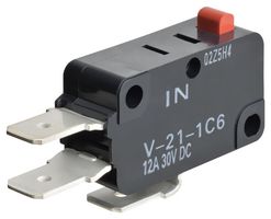 ARATAS V21-1C6(IN) Microswitch, Miniature, Pin Plunger, SPDT, Quick Connect, 12 A, 30 V