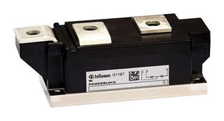 INFINEON DD600N16KHPSA3 Módulo de Diodos, 1.6 kV, 600 A, 1.32 V, Serie doble, Module, 3 Pines