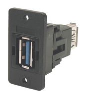CLIFF ELECTRONIC COMPONENTS CP30605NX USB Adapter, Plain Hole, USB Type A Receptacle, USB Type A Receptacle, USB 3.0, Slim FeedThrough