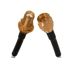 JOHNSON - CINCH CONNECTIVITY 415-0031-012 Cable RF / Coaxial ensamblado, 12 ", 305 mm, RG316, SMA Macho, SMA Jack Pasamuro, 50 ohm