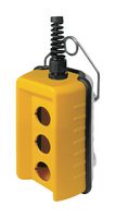 EAO 46-447.1418 Control Station Enclosure, Panel Mount, IP65/IP66, 193.4mm H, Yellow, Plastic, 3 Holes, 22 mm