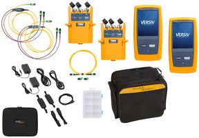 FLUKE NETWORKS CFM-100S Fiber Optic Test Kit, Single-Mode OLTS Test Set with Two Versiv Mains, CertiFiber Max Series