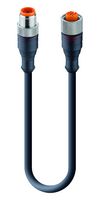 LUMBERG AUTOMATION RST 4-RKT 4-225/10 M Cable de Sensor, Codificado A, Negro, M12 Macho, M12 Hembra, 4 Contactos, 10 m, 32.8 ft