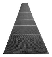 DESCO 40938 Conductive Interlocking Runner, Statfree i Series, NBR, Black, 3ft W x 20ft L