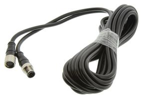 OMRON INDUSTRIAL AUTOMATION D40P-8PMF-M12-05M Cable de Sensor, M12 Macho, M12 Hembra, 8 Contactos, 5 m, 16.4 ft, Serie D40P