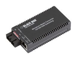 BLACK BOX LGC122A-R3 Convertidor, Cobre 10/100/1000 Mbps a Fibra Monomodo 1000-Mbps, 1310nm, 40Km