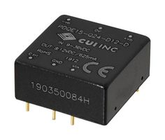 CUI PDQE15-Q24-S12-D Convertidor CD/CD Pasante Aislado, ITE, DIP, 4:1, 15 W, 1 Salida, 12 V