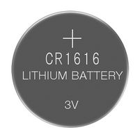 ZEUS BATTERY PRODUCTS CR1616 Batería, 3 V, Dióxido de Manganeso-Litio, 50 mAh, Contacto a Presión, 1