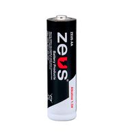 ZEUS BATTERY PRODUCTS ZEUS AA Battery, 1.5 V, AA, Alkaline, 3 Ah, Raised Positive and Flat Negative, 1