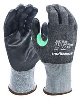 MULTICOMP PRO MP014945 Guantes, tejido sin costuras, talla G, PU (poliuretano), color gris, ANSI A5, EN388