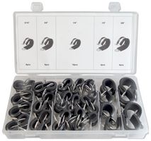 MULTICOMP PRO MP014763 Clamp Set, Rubber Insulated, 40 Pieces, 1/4", 5/16", 3/8", 1/2", 5/8" Clamp Assortment