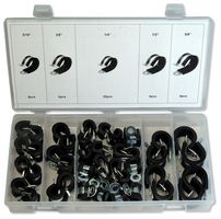 MULTICOMP PRO MP014764 Clamp Set, Rubber Insulated, 42 Pieces, 1/4", 5/16", 3/8", 1/2", 5/8" Clamp Assortment