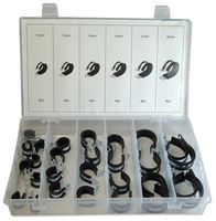 MULTICOMP PRO MP014765 Clamp Set, Rubber Insulated, 28 Pieces, 10mm, 13mm, 16mm, 19mm, 27mm, 35mm Clamp Assortment