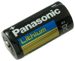 PANASONIC BATTERIES CR-123A/BE Batería, 3 V, 2/3A, Dióxido de Manganeso-Litio, 1.4 Ah, Contacto a Presión, 1