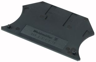 WEIDMULLER 1050010000 Placa Final, Uso con Bloque de Terminales Serie W, 1.5mm x 56mm x 33.5mm, Negra, Wemid