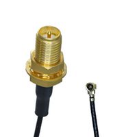 JOHNSON - CINCH CONNECTIVITY 415-0100-250 RF / Coaxial Cable Assembly, 9.84 ", 250 mm, 1.37mm, UMC Right Angle Plug, SMA RP Bulkhead Jack