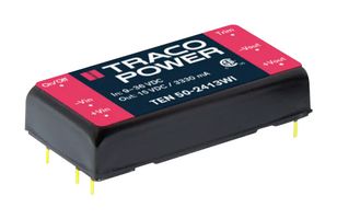 TRACO POWER TEN 50-2415WI Isolated Through Hole DC/DC Converter, ITE, DIP, 4:1, 50 W, 1 Output, 24 V