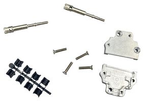 NORCOMP 966-009-030R121 D Sub Backshell, 9 Pos, 966 Series, DE, 180°, Zinc Diecast Body