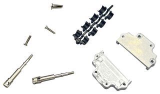NORCOMP 966-025-030R121 D Sub Backshell, 25 Pos, 966 Series, DB, 180°, Zinc Diecast Body