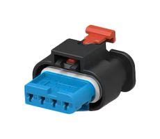TE CONNECTIVITY 3-2378604-1 Automotive Connector Housing, Sealed, Key Code C, MCON 1.2LL Series, Receptacle, 4 Positions
