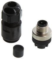 MOLEX 120075-0018 Conector para Sensor, Micro-Change 120075 Series, M12, Male, 3 Positions, Roscado Macho