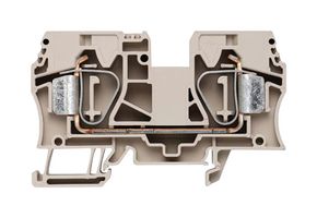 WEIDMULLER 1745230000 DIN Rail Mount Terminal Block, 2 Positions, 14 AWG, 4 AWG, 16 mm², Tension Clamp, 76 A