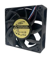 ADDA AS12012XB387BY0 Ventilador axial de CD, 12 V, Cuadrado, 120 mm, 38 mm, Rodamiento de bolas, 260.24 CFM