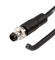 SAME SKY CDM815-03A-01MST-1M-67 Sensor Cable, A Coded, M8 Plug, Free End, 3 Positions, 1 m, 3.3 ft, CDM815 Series