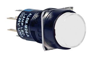 IDEC AL6M-A14-W Botón Pulsador Industrial, Serie A6, 16 mm, SPDT, Sostenido, Roldana, Blanco