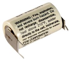 FDK CR14250SET-FT Batería, 3 V, 1/2AA, Litio, 850 mAh, Pins para PCB, 1