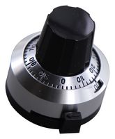 TT ELECTRONICS / BI TECHNOLOGIES 2607 Dial de Conteo, Terminado Cromo Satinado con Dial Negro, Serie 2600, 20 Vueltas