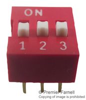 E-SWITCH KAS1103ET DIP / SIP Switch, 3 Circuits, Slide, Through Hole, SPST-NO, 24 V, 25 mA