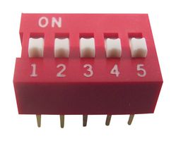 E-SWITCH KAS1105E DIP / SIP Switch, 5 Circuits, Slide, Through Hole, SPST-NO, 24 V, 25 mA