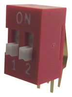 E-SWITCH KAS2102ET DIP / SIP Switch, 2 Circuits, Slide, Through Hole, Right Angle, SPST-NO, 24 V, 25 mA