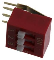 E-SWITCH KAS2103ET DIP / SIP Switch, 3 Circuits, Slide, Through Hole, Right Angle, SPST-NO, 24 V, 25 mA