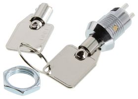 E-SWITCH KO105A1001 Interruptor de Llave, Apagado-Encendido, SPST, KO Series, 2 Posiciones, Lengüeta Soldable, 1 A