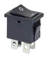 E-SWITCH R1973BBLKBLKGF0 Interruptor (Switch) de Balancín, Lengüeta Faston, Apagado-Encendido, DPST, No Iluminado
