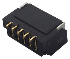 SAMTEC T1M-05-F-SH-L Cabezal de Pin, Cable-a-Tarjeta, 1 mm, 1 Líneas, 5 Contactos, Montaje Superficial, Ángulo Recto