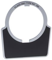 SCHNEIDER ELECTRIC 9001KN300 Legend Plate, Harmony 9 Series, 30 mm Diameter, Unmarked, Metal, 44 x 50 mm, Black