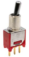 E-SWITCH 200MSP1T2B2M2RE Interruptor (Switch) de Palanca, Subminiatura, 0.4VA, Encendido-Nada-Encendido, SPDT, No Iluminado