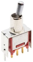 E-SWITCH 200MSP1T2B2VS2RE Interruptor (Switch) de Palanca, Subminiatura, 0.4VA, Encendido-Nada-Encendido, SPDT, No Iluminado