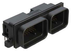 AMPHENOL SINE/TUCHEL ATS13-2634PAA-BM288-5 Conector Automotriz, Enganche Inferior Sencillo, Llave A+A, ATS Series, Receptáculo en Ángulo Recto