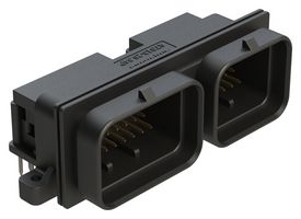 AMPHENOL SINE/TUCHEL ATS13-2634PCB-BM427-1 Conector Automotriz, Enganche Superior Sencillo, Llave B+C, ATS Series, Receptáculo en Ángulo Recto
