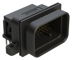 AMPHENOL SINE/TUCHEL ATS13-34PA-BM285-5 Conector Automotriz, Enganche Inferior Sencillo, Llave A, ATS Series, Receptáculo en Ángulo Recto