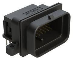 AMPHENOL SINE/TUCHEL ATS13-34PA-BM288-1 Conector Automotriz, Enganche Superior Sencillo, Llave A, ATS Series, Receptáculo en Ángulo Recto