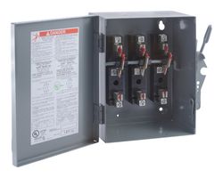 SQUARE D BY SCHNEIDER ELECTRIC 92351 Interruptor c/Enclavamiento de Seguridad, Sin Fusible, NEMA 1, 3PDT, 240 V, 30 A