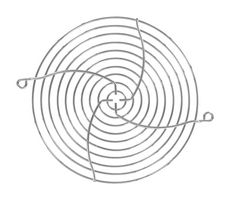 QUALTEK ELECTRONICS 08169 Fan Finger Guard, Grille, Steel - Wire Form, Qualtek 150mm Axial Fans, 162.1 mm